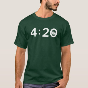4:20雑草の葉の麻薬匿名 Tシャツ