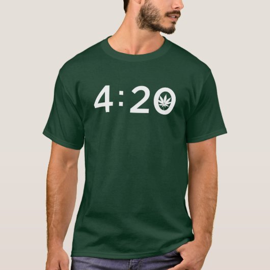 4:20雑草の葉の麻薬匿名 Tシャツ (正面)