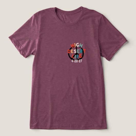 4 20 - 砂漠のTシャツ トライブレンドＴシャツ (デザイン正面)