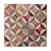 4.25インチパッチワークエレガントキルトヴィンテージパターン タイル (正面)