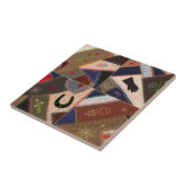 4.25インチラッキーホースシューズヴィンテージパッチワークキルト タイル (側面)