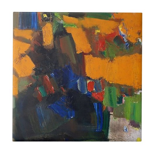 4.25インチ正方形タイル(抽象デザイン付き) タイル (正面)