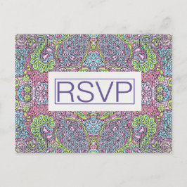 4.25インチx 5.6インチGroovyデイジーRSVP PostCard インビテーションポストカード