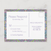 4.25インチx 5.6インチGroovyデイジーRSVP PostCard インビテーションポストカード (裏面)