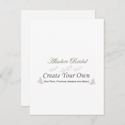 4.25"作成して下さいあなた自身の結婚式招待状をx 5.5" 招待状 (正面/裏面)