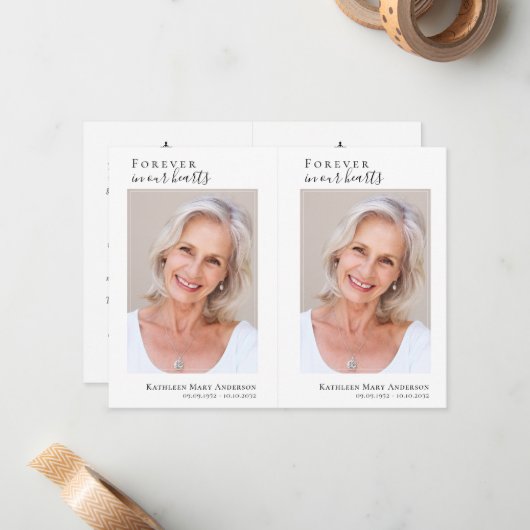 4.25 x 2.75インチフォトメモリアル祈りの言葉カード ノートカード (正面/裏面インサイチュ)