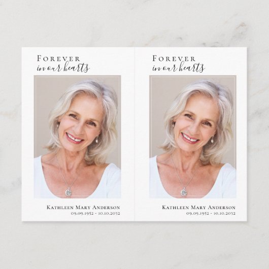 4.25 x 2.75インチフォトメモリアル祈りの言葉カード ノートカード (正面)