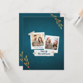 4.25 x 5.5インチのクリスマスフォトカード（グリーティング付き） カード (正面/裏面インサイチュ)