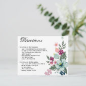 4.25 x 5.5方向カード熱帯花オンホワイト 招待状 (スタンド正面)