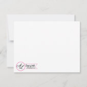 4.25 x 5.5方向カード熱帯花オンホワイト 招待状 (裏面)