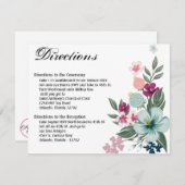 4.25 x 5.5方向カード熱帯花オンホワイト 招待状 (正面/裏面)