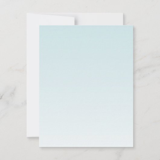 4.25 x 5.5方向カード熱帯花ブルーオーム 招待状 (裏面)