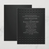 4.25" x 5.5" ブラック エレガント モダン シンプル プレーン 招待状 (正面/裏面)