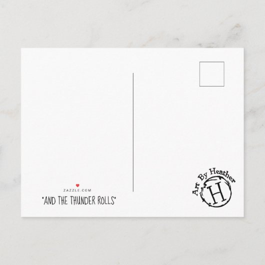 4.25" x 5.6"ヒースによる芸術による標準的な郵便はがき 案内ポストカード (裏面)