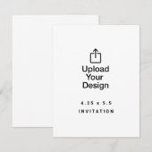 4.25x5 インビテーション、カスタム印刷、画像をアップロードしてください 招待状 (正面/裏面)