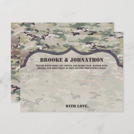 4.25x5.5アドバイスカードアーミーOCP迷彩柄ユニフォームCamofla 招待状 (正面/裏面)