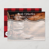 4.25x5.5アドバイスカードカウボーイブーツバーンウッド素朴 招待状 (正面/裏面)