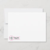 4.25x5.5アドバイスカードコットンブランチon Dark Wood St 招待状 (裏面)