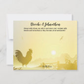 4.25x5.5アドバイスカードサニーモーニングファームカントリーRu 招待状 (正面)