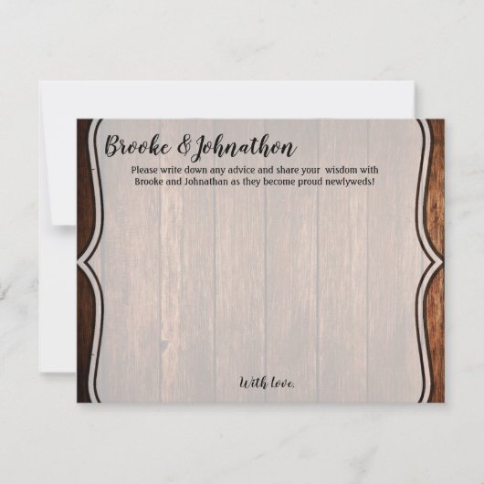 4.25x5.5アドバイスカードバーンウッドカントリー素朴 招待状 (正面)