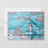 4.25x5.5アドバイスカードブルーウッドバーンドアブーツ 招待状 (裏面)