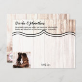 4.25x5.5アドバイスカードブーツカントリーウェスタン素朴ス 招待状 (正面/裏面)