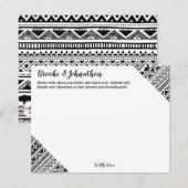 4.25x5.5アドバイスカードボホバッファロートライバルパターンB 招待状 (正面/裏面)