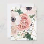 4.25x5.5アドバイスカード幾何学的ガーデンバラAnemone 招待状 (裏面)