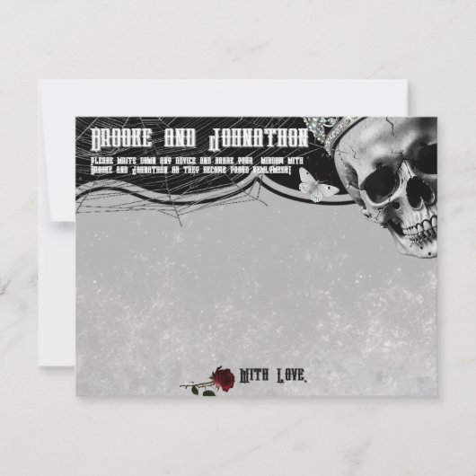 4.25x5.5アドバイスカード搭載Adeline Zade Meadows 招待状 (正面)