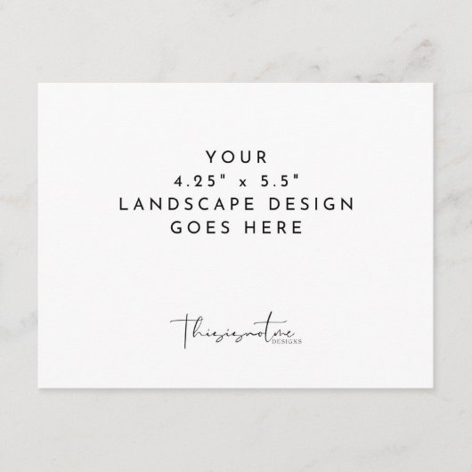 4.25x5.5インチカード印刷ランドスケープテンプレート エンクロージャーカード (正面)