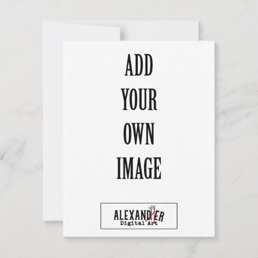 4.25x5.5インチ垂直A2フラットカード サンキューカード (正面)