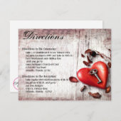 4.25x5.5方向カードカントリーウッド鍵へ私のHea 招待状 (正面/裏面)