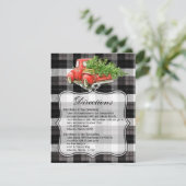 4.25x5.5方向カードクリスマストラックバッファロープレイドC 招待状 (スタンド正面)