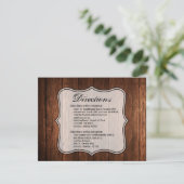 4.25x5.5方向カードバーンドウッドカントリー素朴 招待状 (スタンド正面)