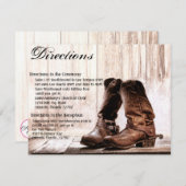 4.25x5.5方向カードブーツカントリーウェスト素朴 招待状 (正面/裏面)