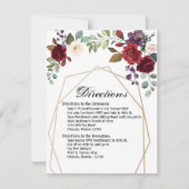 4.25x5.5方向カードホワイトローズ金ゴールド幾何学的 招待状 (正面)