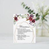 4.25x5.5方向カードホワイトローズ金ゴールド幾何学的 招待状 (スタンド正面)