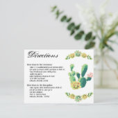 4.25x5.5方向カードボヘミアンサボテン多肉類 招待状 (スタンド正面)