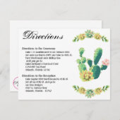 4.25x5.5方向カードボヘミアンサボテン多肉類 招待状 (正面/裏面)