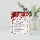 4.25x5.5方向カード血液(ばちゃばちゃ)跳ねるVampire 招待状 (スタンド正面)