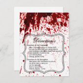 4.25x5.5方向カード血液(ばちゃばちゃ)跳ねるVampire 招待状 (正面/裏面)
