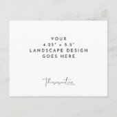 4.25x5.5" カード印刷用ランドスケープテンプレート エンクロージャーカード (裏面)