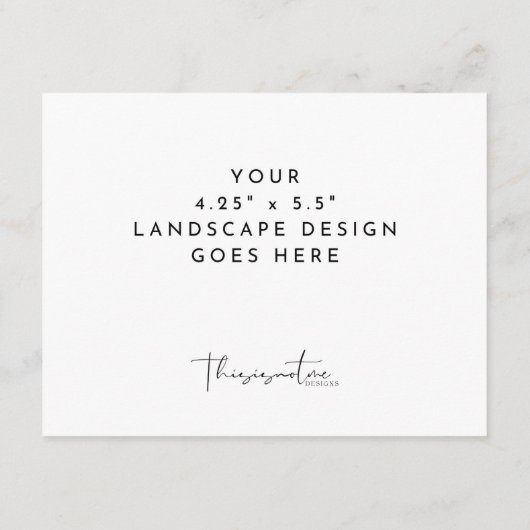4.25x5.5" カード印刷用ランドスケープテンプレート エンクロージャーカード (裏面)