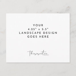 4.25x5.5" カード印刷用ランドスケープテンプレート エンクロージャーカード