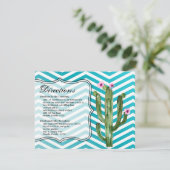 4.25x5.5 ダイレクションカード ボホ カクタス カクタス 多肉植物 招待状 (スタンド正面)