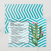 4.25x5.5 ダイレクションカード ボホ カクタス カクタス 多肉植物 招待状 (正面/裏面)