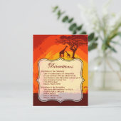 4.25x5.5 方向カード アフリカンサファリ きりん 太陽 招待状 (スタンド正面)