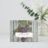 4.25x5.5 紙のレシピカード ブライダルシャワー ヴィンヤード (スタンド正面)