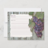 4.25x5.5 紙のレシピカード ブライダルシャワー ヴィンヤード (裏面)