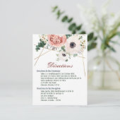 4.25x5.5 Direction Card Geometric GardenバラAnem 招待状 (スタンド正面)